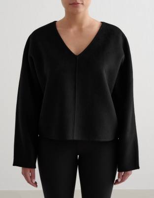 Aim'n - Sweatshirt aus Wolle in Schwarz
