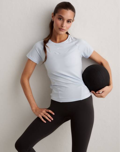 Aim'n - T-shirt basic morbida a maniche corte color aura