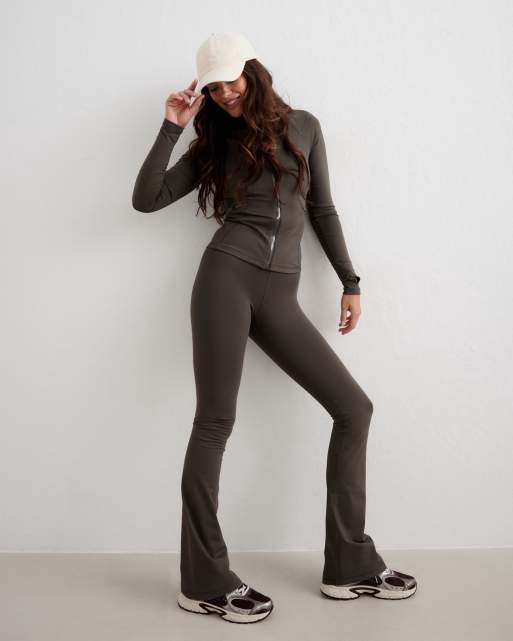 Aim'n Tall - Leggings a zampa caldi color edera scuro, 2 di 4