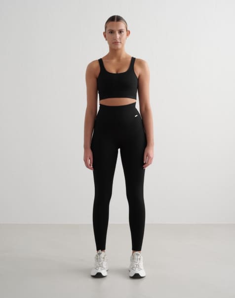 Aim'n Tall - Leggings neri a coste senza cuciture - view 1