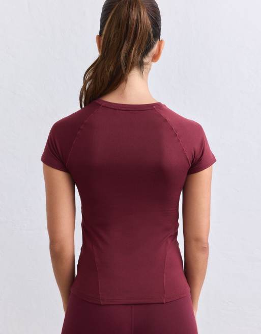 Aim'n top basique à manches courtes Merlot, 2 de 4