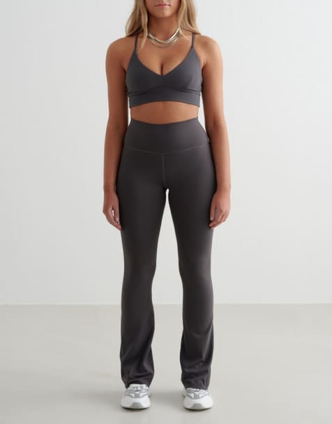 Aim'n - Uitlopende legging in schaduwgrijs - view 1