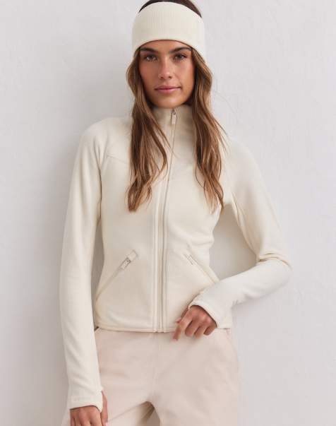 Aim'n veste zippée en polaire stretch crème - view 1