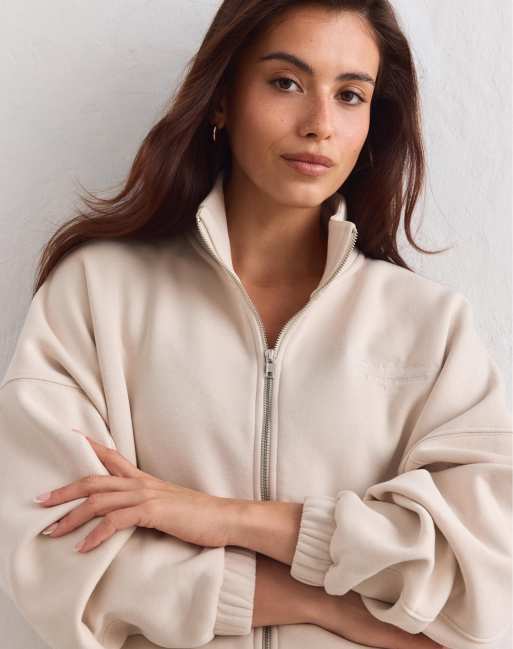 Aim'n veste zippée Script couleur sable, 2 de 4