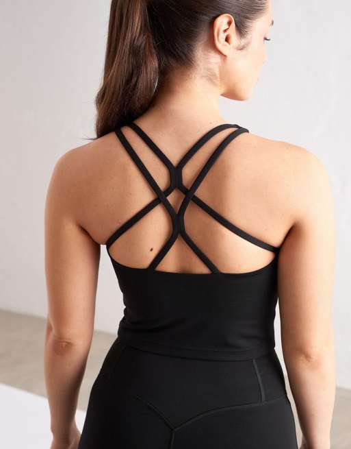 Aim'n - Vormgevende bralette met bandjes in zwart, 2 van 4