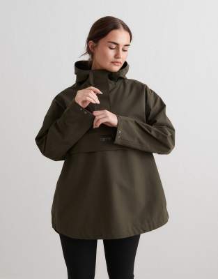Aim'n - Wasserdichter Oversize-Anorak in Khaki-Grün