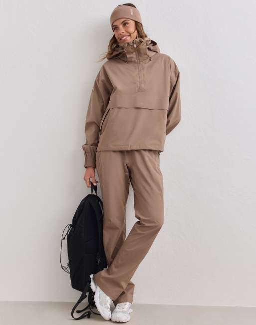 Aim'n - Waterbestendige anorak met stretch in hazelnootbruin, 3 van 4