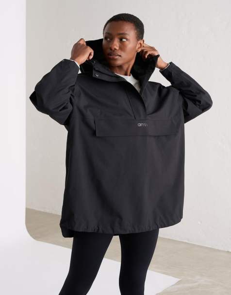 Aim'n - Waterbestendige oversized anorak in zwart - view 1
