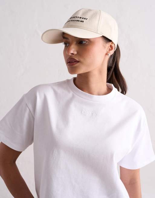 Aim'n White boxy t-shirt in white, 2 of 4