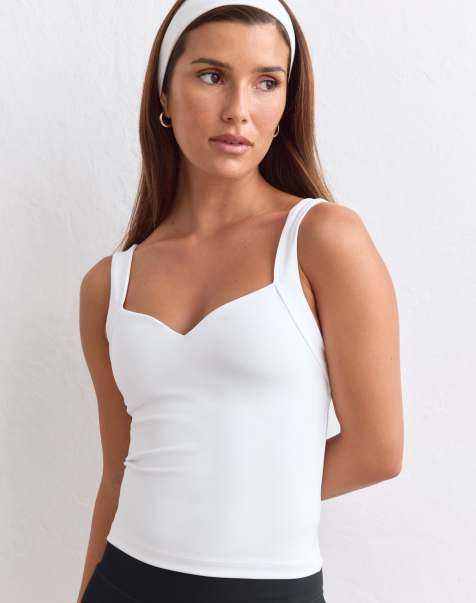 Aim'n White pace singlet in white - view 1