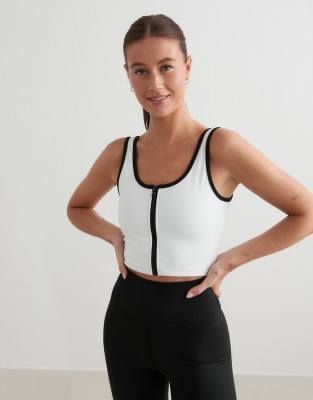 Aim'n - White Sense - Bralette in Weiß mit Reißverschluss