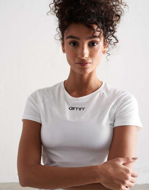 Aim'n White soft basic short sleeve in white, 2 of 4