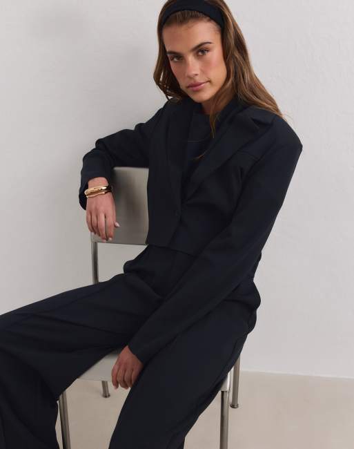 Aim'n zwarte luxe korte blazer, 2 van 4