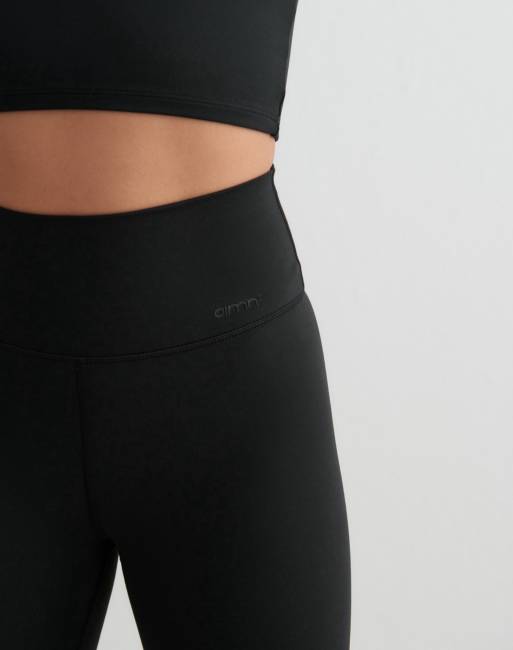 Aim'n zwarte Sense flare tall legging in zwart, 4 van 4