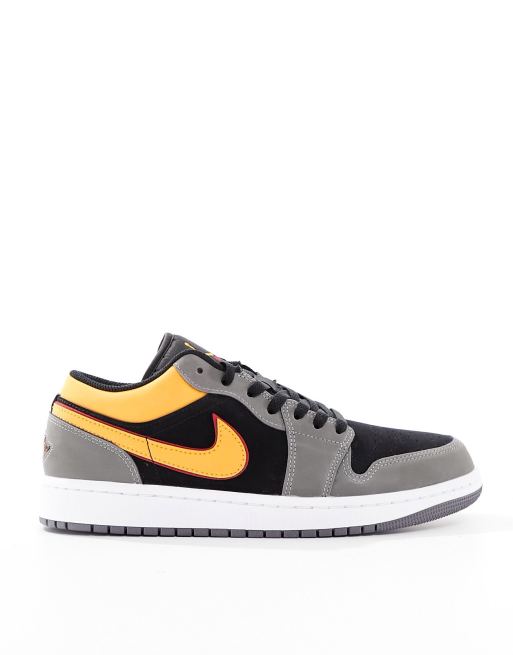 Air Jordan 1 Baskets basses Orange vif gris et noir