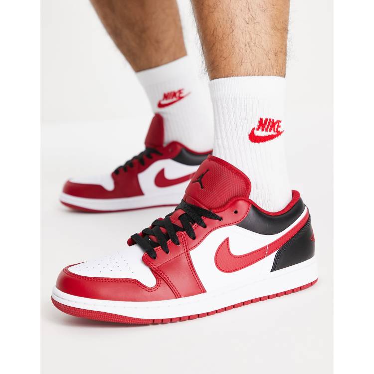 Air Jordan 1 Baskets basses Rouge blanc