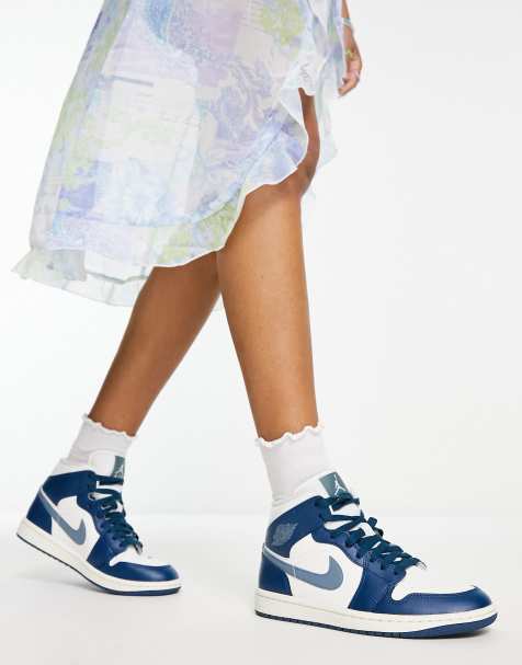 Air Jordan - 1 - Baskets mi-hautes - Bleu français et bleu ozone - view 1