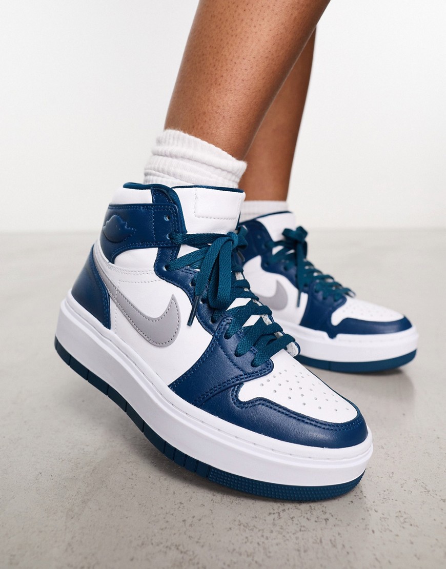 Nike Air Jordan 1 Elevate High Sneakers In Gray And French Blue