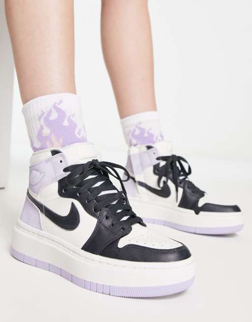 Air Jordan 1 Elevate high trainers in titanium lilac and dark