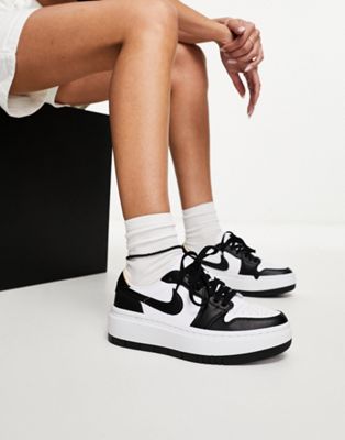 Air  1 Elevate low trainers  and white