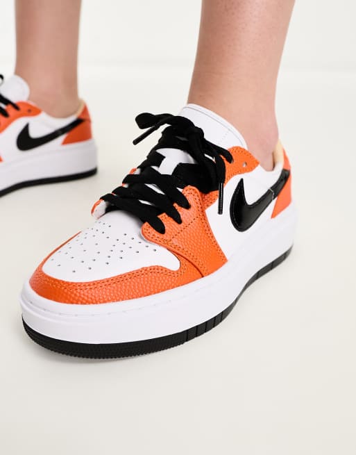 Orange deals nike jordans