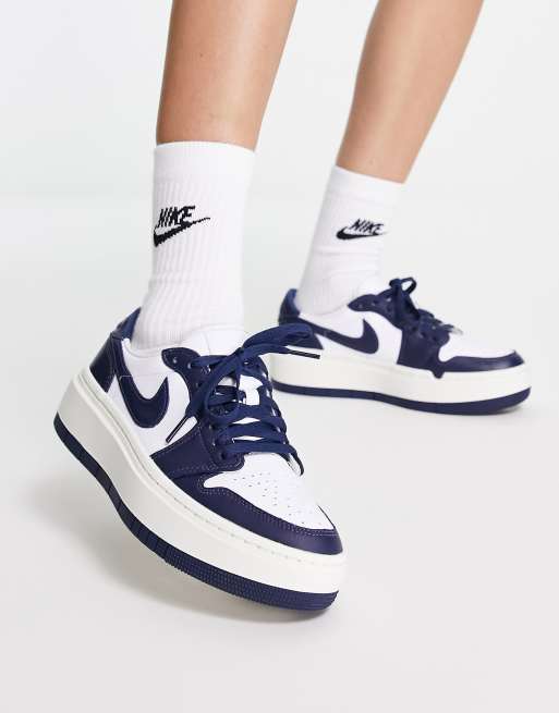 Air Jordan 1 Elevate Low trainers in white and midnight navy