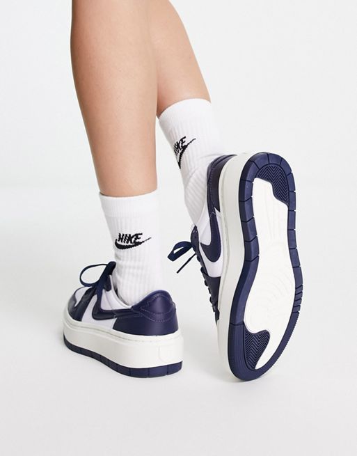 Air Jordan 1 Elevate Low trainers in white and midnight navy