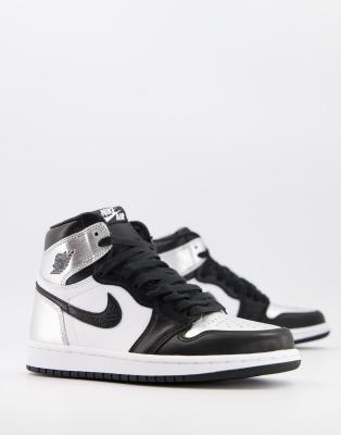 black and silver ones jordan