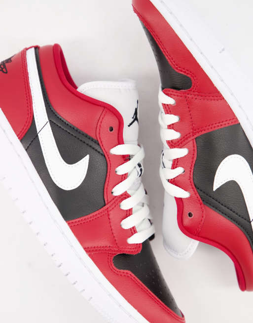 Air Jordan 1 - Lage sneakers in rood en zwart, 2 van 4