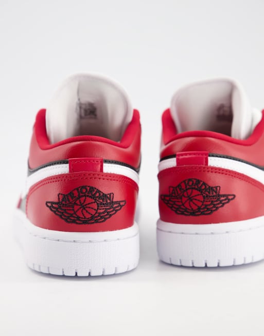 Air Jordan 1 - Lage sneakers in rood en zwart, 4 van 4