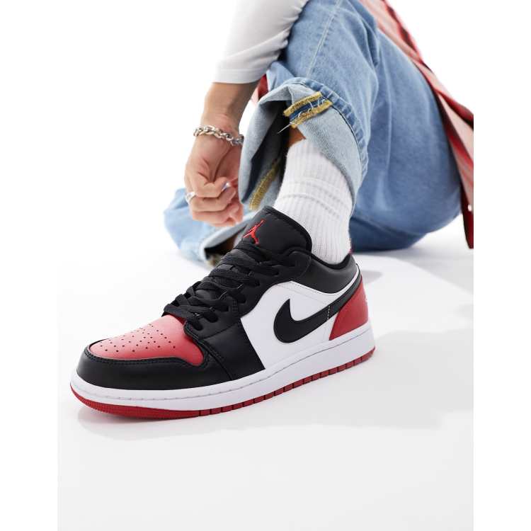 Nike retro 1 hot sale red and white