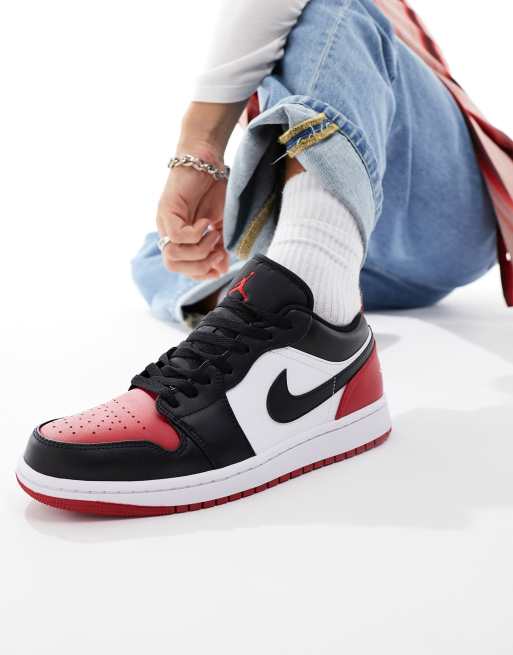 Jordans retro 1 red cheap black white