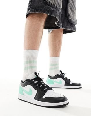 Air  1 Low men's trainers , black and green