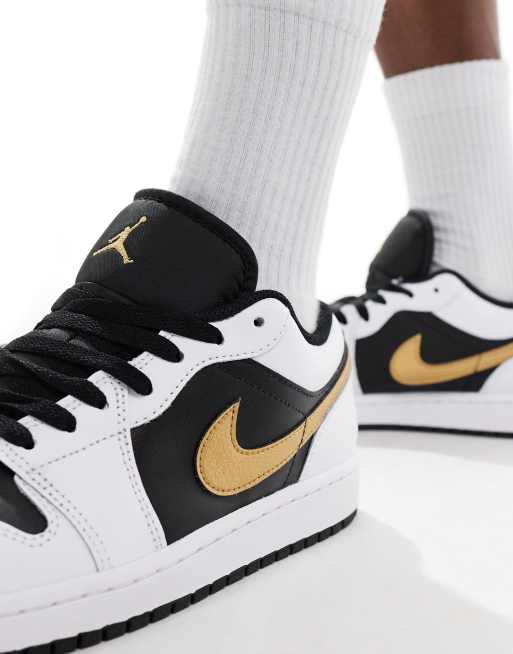 Air Jordan 1 Low Sneakers basse nere bianche e oro