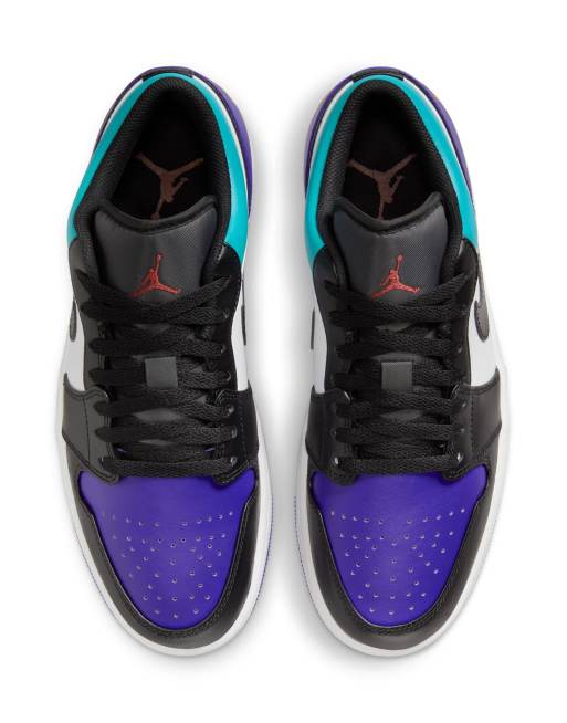 Air Jordan 1 Low trainers in black and multi, 3 of 4