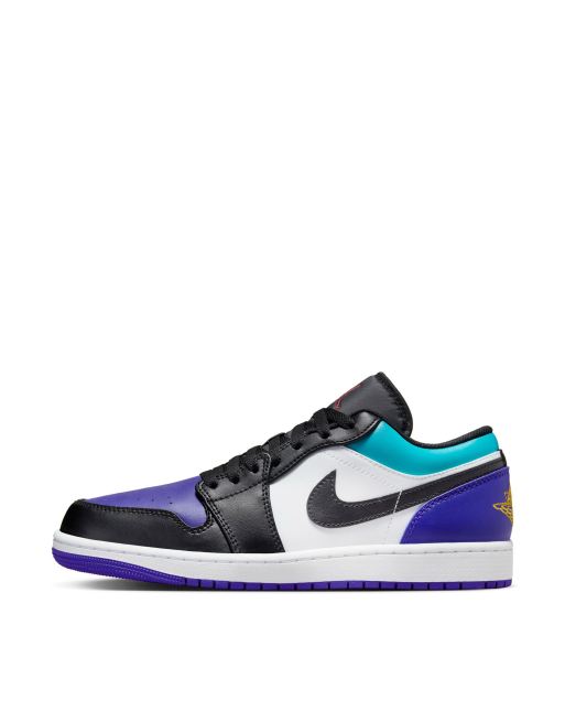 Air Jordan 1 Low trainers in black and multi, 4 of 4
