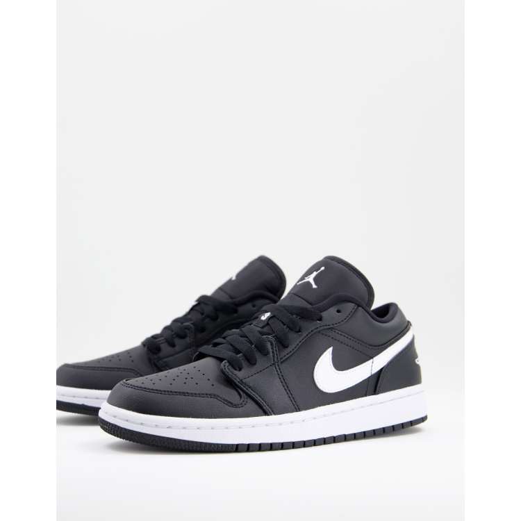 Air Jordan 1 Low trainers in black and white | ASOS