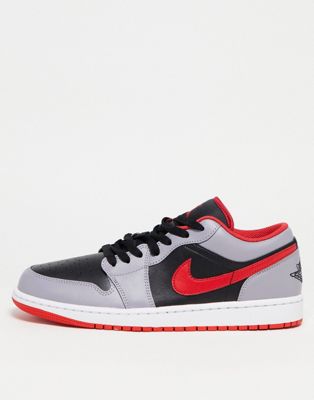 Air  1 Low trainers , grey and red