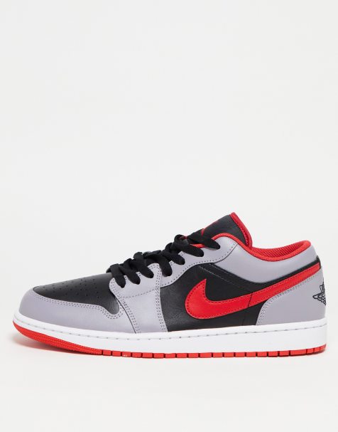 Air Jordan 1 Low trainers in black, grey and red