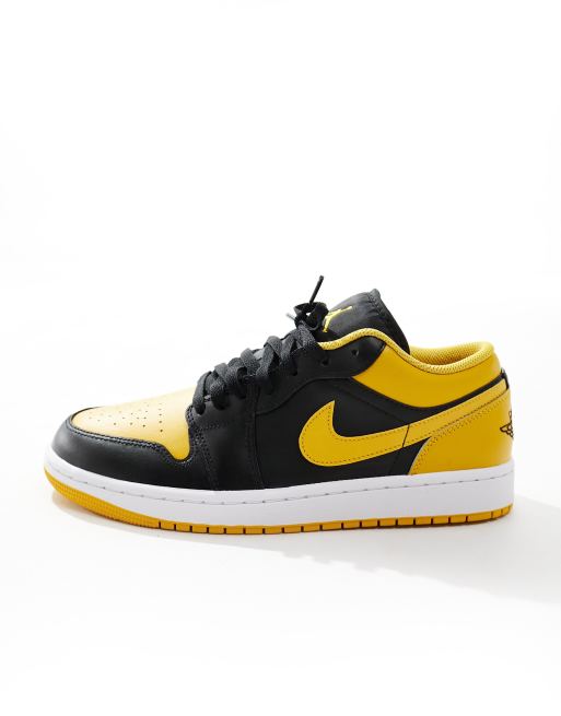 Air Jordan 1 low trainers in yellow and black ASOS