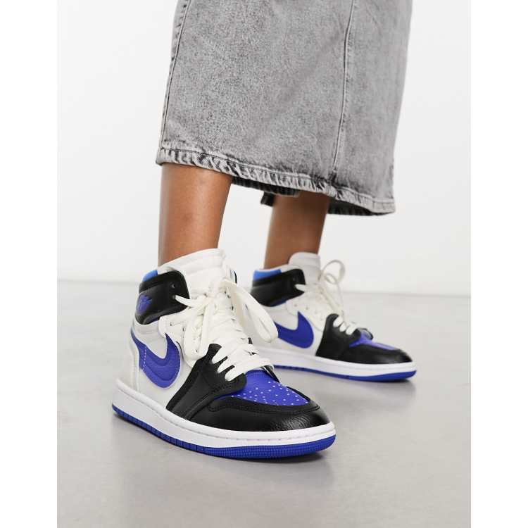 Air Jordan 1 Method of Make Sneaker in Schwarz und Konigsblau ASOS