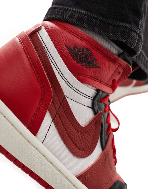 Air Jordan 1 Method of Make trainers in sport red and black, 4 of 5