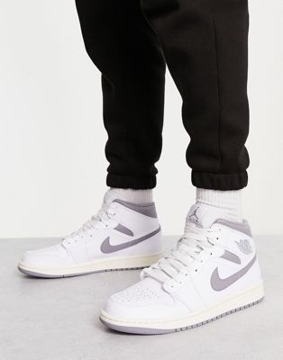 Air Jordan 1 Mid in grey and white