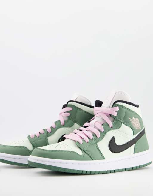 Air Jordan 1 - Mid SE - Sneakers in mintgroen en Hollands groen