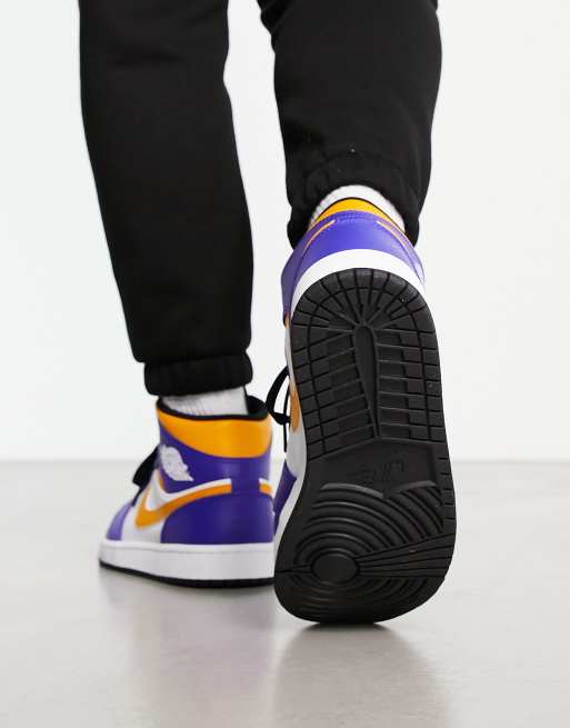 Jordan 1 yellow outlet purple