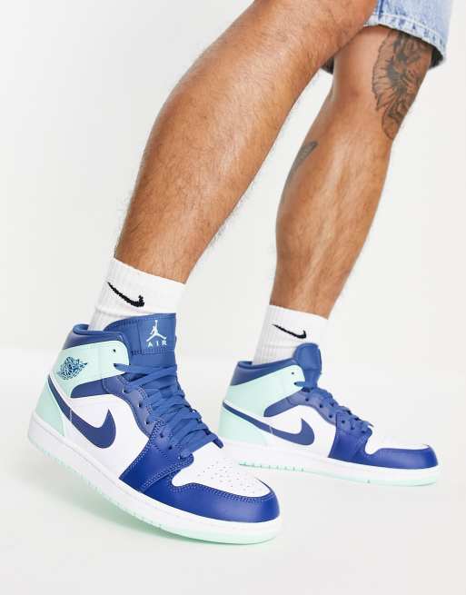 Jordan 1 mid on sale bleu