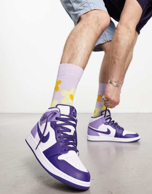 Jordan 1 purple on sale mid