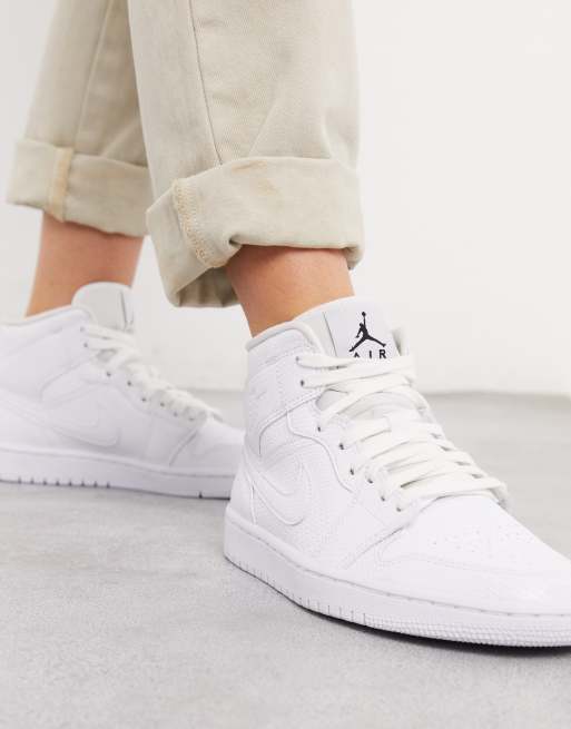 Air Jordan 1 Mid trainers in white ASOS