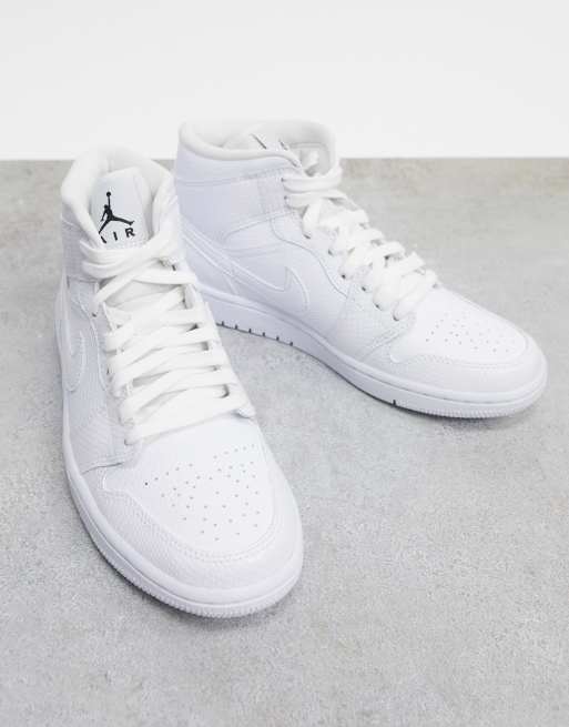 Air Jordan 1 Mid trainers in white ASOS