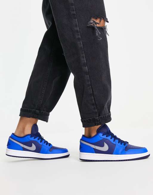 Air Jordan 1 – Niedrige Sneaker in Königsblau und Marineblau, 2 von 4